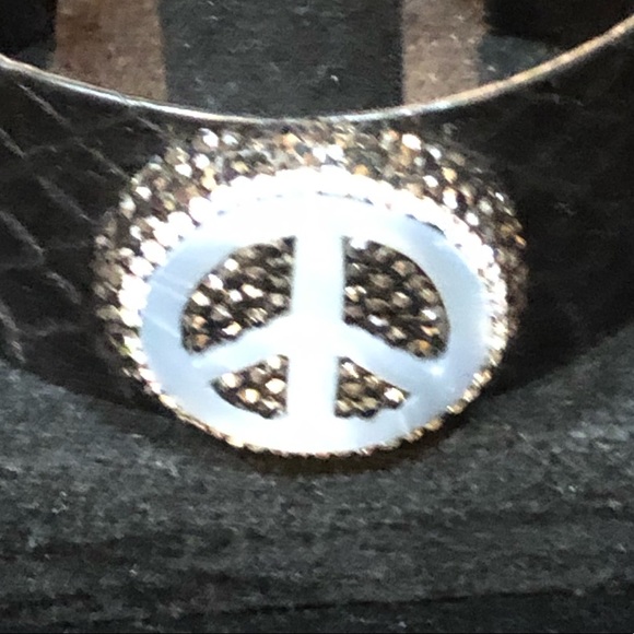 Black Leather MOP Bracelet Bangle Bracelet - Picture 7 of 8